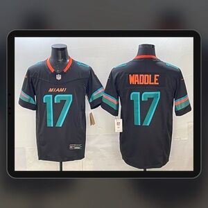 Men‘s NFL Miami Dolphins Jaylen Waddle 2025 Rivalry Collection F.U.S.E Jersey